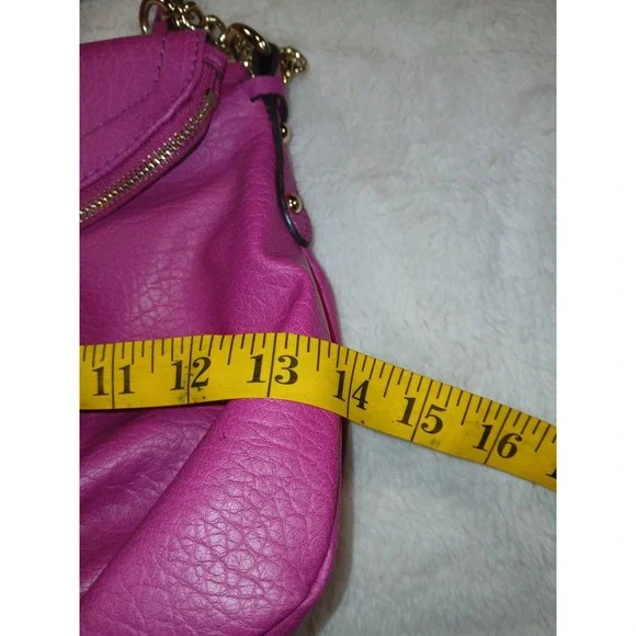 Women's Juicy Couture Crossbody Hobo Handbag Hot Pink Gold Medium - Picture 9 of 12